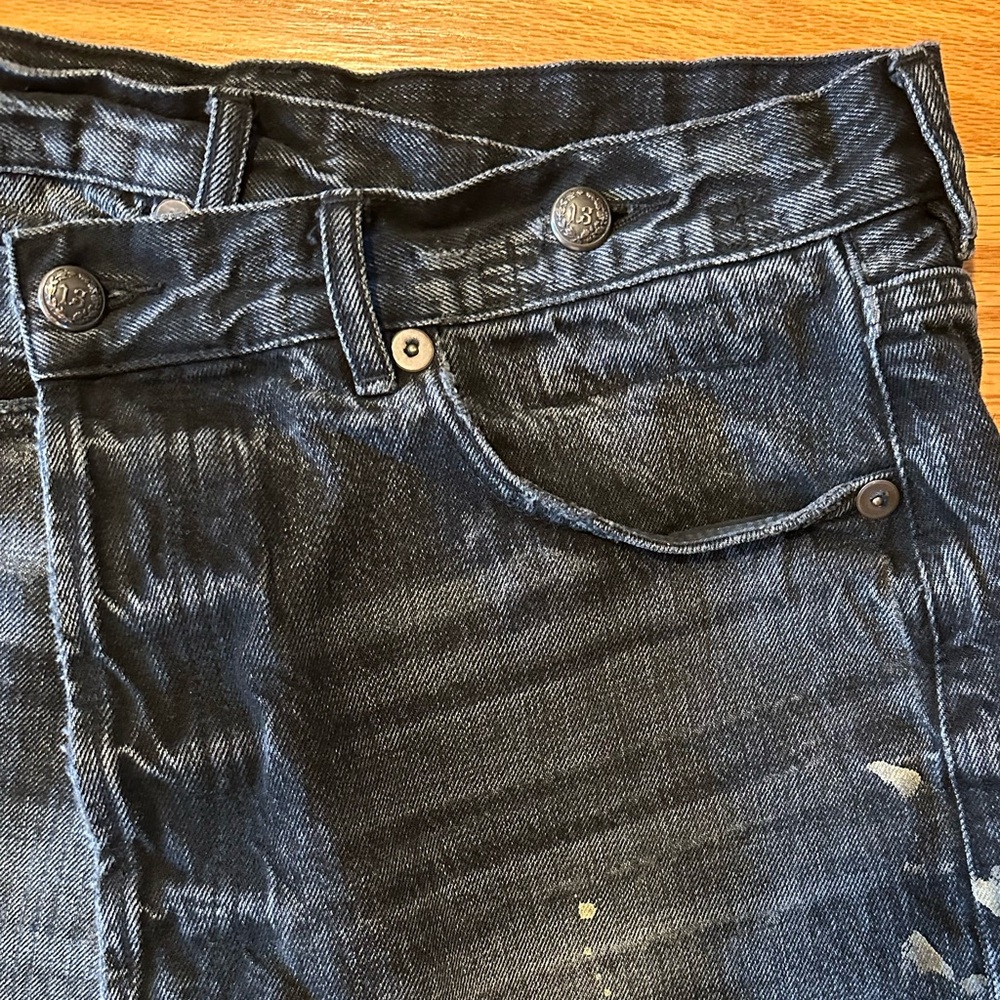 R13 Gold Splatter Crossover Jean, Eton Selvedge black, 26 - Picture 12 of 16